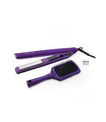 Corioliss Pack plancha C1 Purple + cepillo raqueta