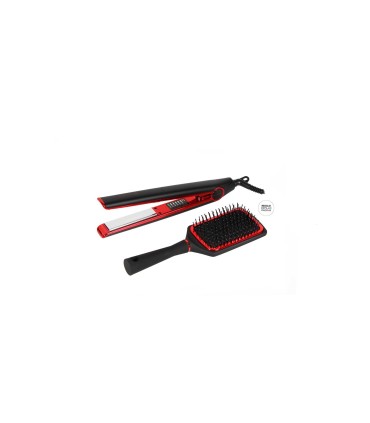 Corioliss Pack plancha C1 Red + cepillo raqueta